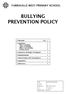 BULLYING PREVENTION POLICY