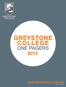 GREYSTONE COLLEGE ONE PAGERS WWW.GREYSTONECOLLEGE.COM GSC.15.150413