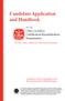 Candidate Application and Handbook