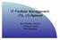 IT Portfolio Management: ITIL V3 Refresh. BCS Rideau Section 19 March 2008 Phil Mustaphi