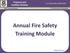 Annual Fire Safety Training Module