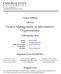 Project Management in Information Organizations