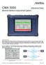 CMA 3000. Ethernet interface measurement options SPECIFICATIONS