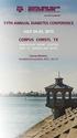 11TH ANNUAL DIABETES CONFERENCE JULY 24-25, 2015 CORPUS CHRISTI, TX