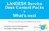LANDESK Service Desk Content Packs + What s next