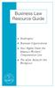 Business Law Resource Guide