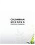COLOMBIAN MINNING STATISTICAL YEARBOOK