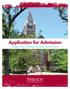 Application for Admission. College of Adult and Professional Studies Graduate School