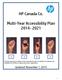 HP Canada Co. Multi-Year Accessibility Plan 2014-2021