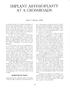 AT A CROSSROADS IMPLANT ARTHROPLASTY. Jobn V. Vamore, DPM. by today's standards, exceeding proper indications.