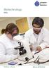 Biotechnology. MSc. Medway Campus. gre.ac.uk/science