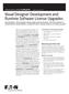 Visual Designer Development and Runtime Software License Upgrades