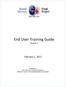 End User Training Guide Version 3