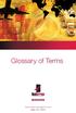 Glossary of Terms. www.redarrowlogistics.com (425) 747-7914
