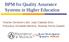 BPM for Quality Assurance Systems in Higher Education. Vicente Cerverón-Lleó, Juan Cabotà-Soro, Francisco Grimaldo-Moreno, Ricardo Ferrís-Castell