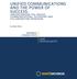 UNIFIED COMMUNICATIONS AND THE POWER OF SUCCESS: