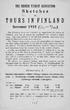 TOURS INFINL AND. Sketches TOURIST ASSOCIATION. Summer 1928 ( l / VI. /V hi) Finland, and can of course be combined and varied in many