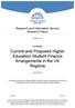 Current and Proposed Higher Education Student Finance Arrangements in the UK Regions