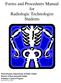Forms and Procedures Manual for Radiologic Technologist Students