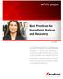 white paper Best Practices for SharePoint Backup and Recovery