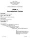 Level II Accreditation Course