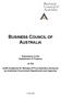 BUSINESS COUNCIL OF AUSTRALIA