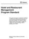 Hotel and Restaurant Management Program Standard