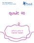 The Mind guide to who's who in mental health. guide to. who s who in mental health