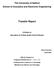 The University of Salford School of Acoustics and Electronic Engineering. Transfer Report. A Study on Acoustics of Critical Audio Control Rooms