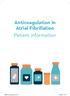 Anticoagulation in Atrial Fibrillation Patient information