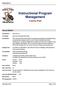Instructional Program Management