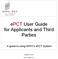 epct User Guide for Applicants and Third Parties