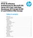 HP 85 TB reference architectures for Microsoft SQL Server 2012 Fast Track Data Warehouse: HP ProLiant DL980 G7 and P2000 G3 MSA Storage
