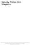 Security Articles from Wikipedia