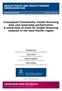 Conceptual frameworks, health financing data and assessing performance: A stock-take of tools for health financing analysis in the Asia-Pacific region