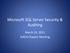 Microsoft SQL Server Security & Auditing. March 23, 2011 ISACA Chapter Meeting