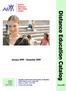 AFAA Distance Education Catalog Table of Contents