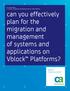 can you effectively plan for the migration and management of systems and applications on Vblock Platforms?
