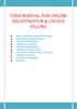 USER MANUAL FOR ONLINE REGISTRATION & CHOICE FILLING