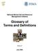 Glossary of Terms and Definitions