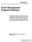 Event Management Program Standard