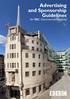 Advertising and Sponsorship Guidelines for BBC Commercial Services