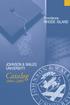 Providence RHODE ISLAND JOHNSON & WALES UNIVERSITY. Catalog