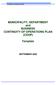 Continuity of Operations Plan. MUNICIPALITY, DEPARTMENT and BUSINESS CONTINUITY OF OPERATIONS PLAN (COOP) Template