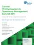 Gartner IT Infrastructure & Operations Management Summit 2014