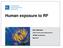 Human exposure to RF