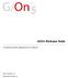 G/On Release Note. The latest information regarding the G/On software. G/On Version: 5.3 Document revision: 6