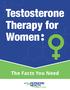 Testosterone Therapy for Women