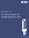 Our financing of the energy sector in 2013