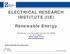 ELECTRICAL RESEARCH INSTITUTE (IIE) Renewable Energy